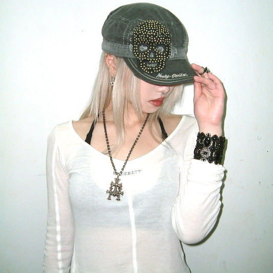 Harley Davidson skull hat