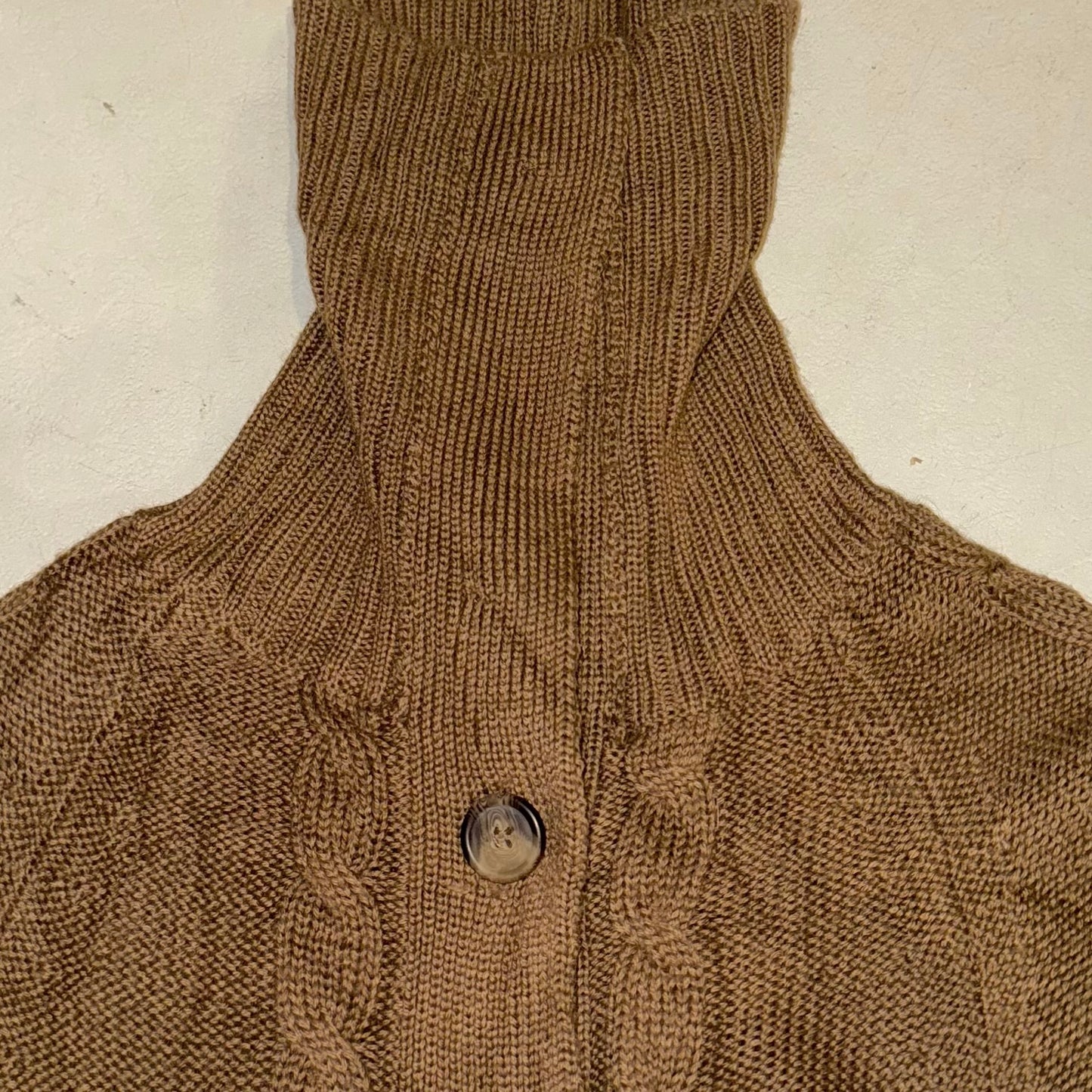 Brown knit button up outer