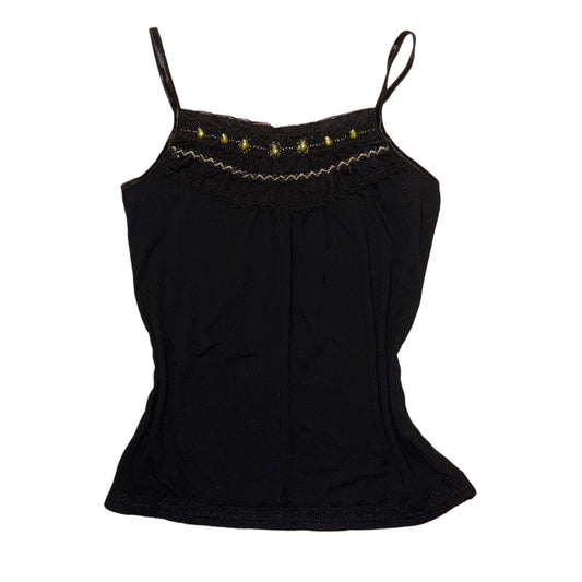 Axes black lace yellow stone cami