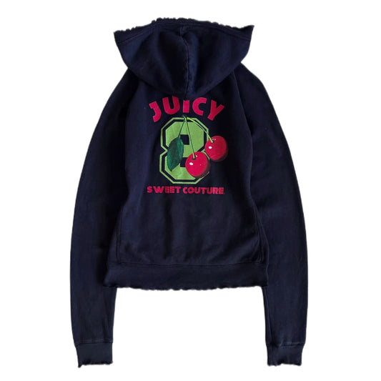 Juicy Couture cherry navy zip hoodie