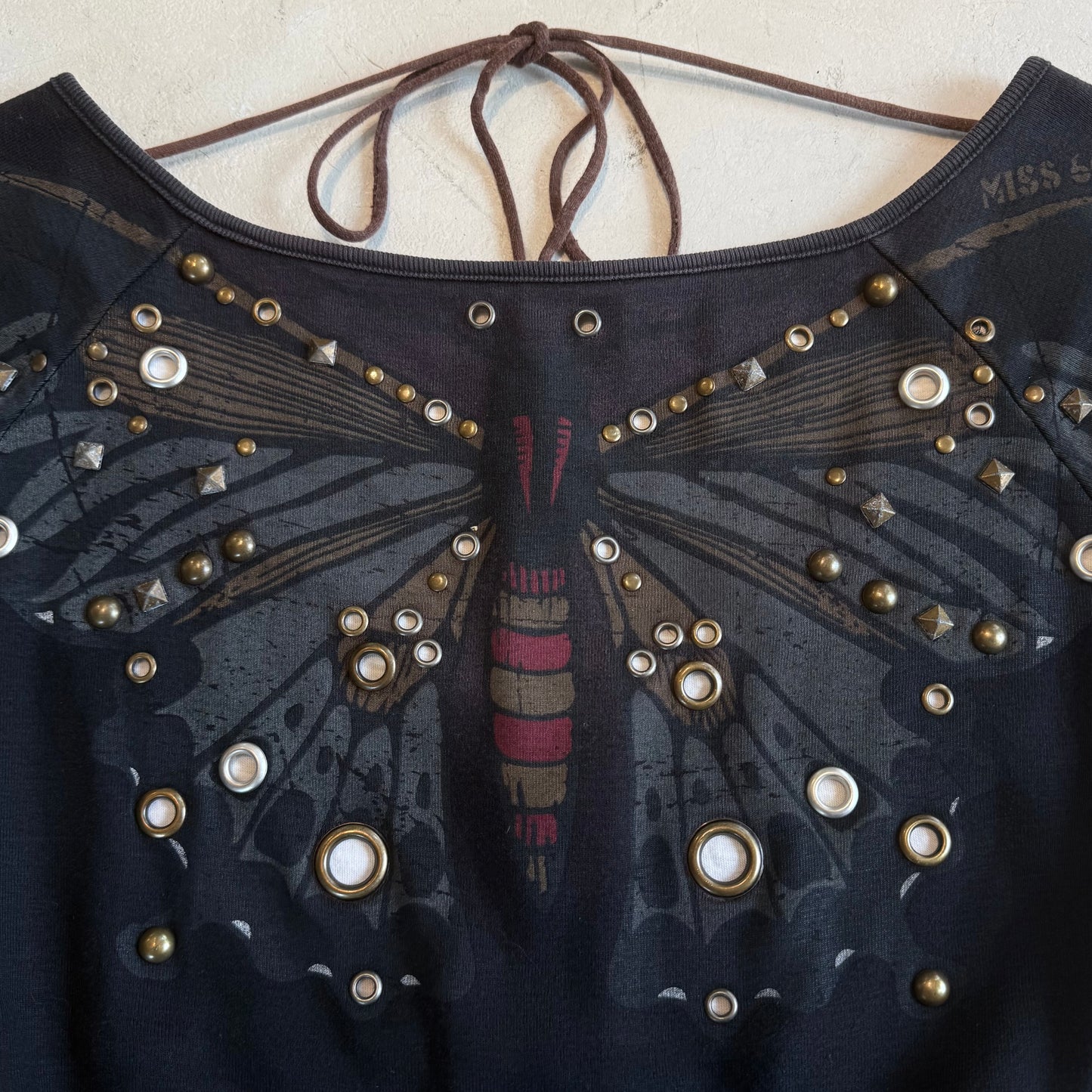 Miss Sixty butterfly backless top