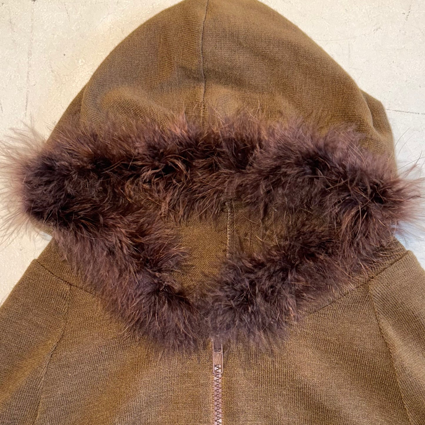 Lovenight double zip furry hoodie