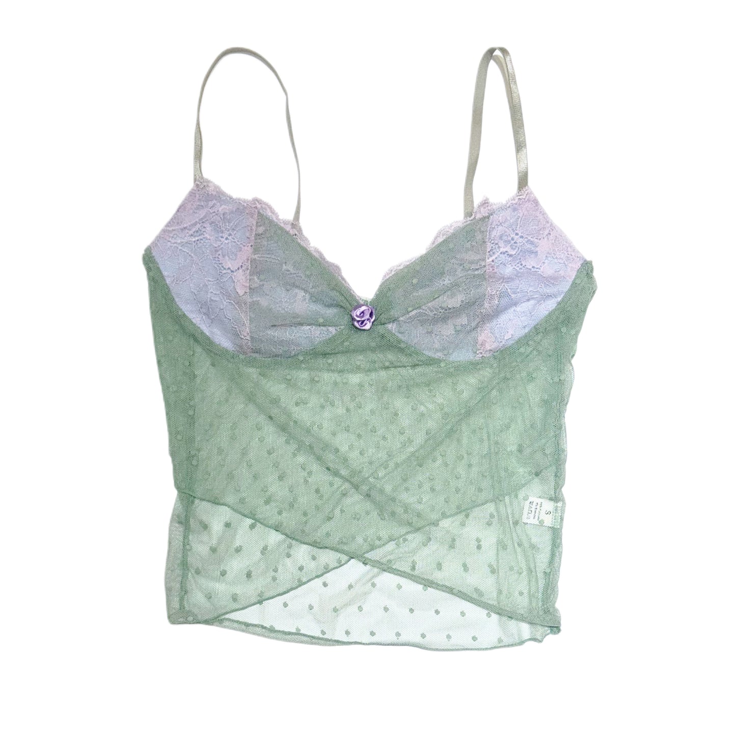 Mint purple lace tank