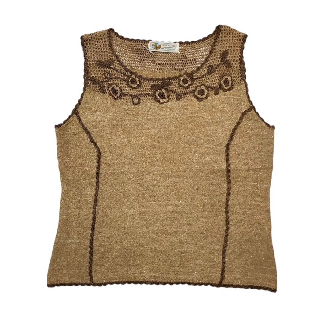 Brown knit top