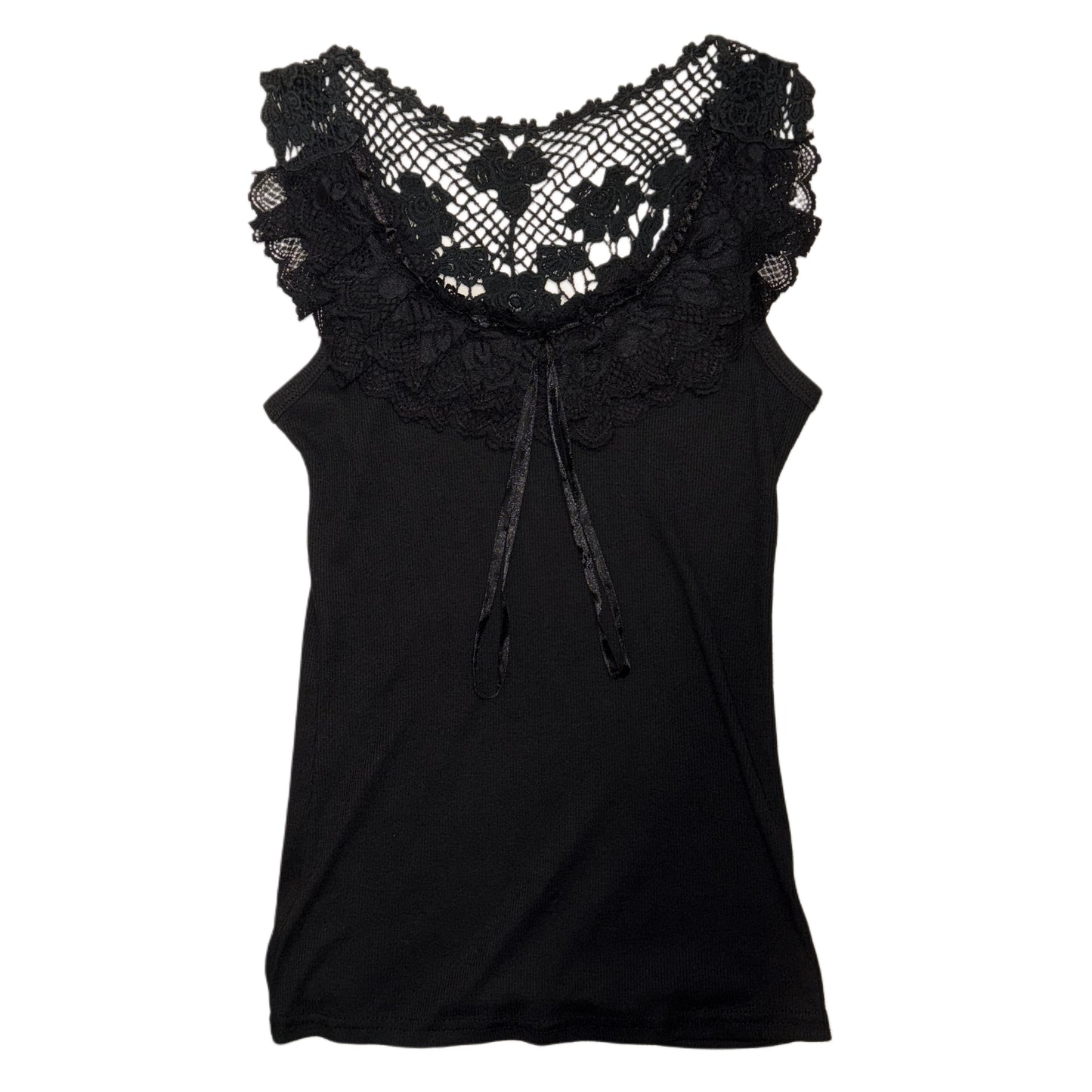 Black lace tank