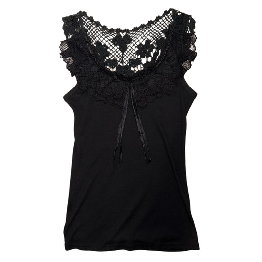 Black lace tank