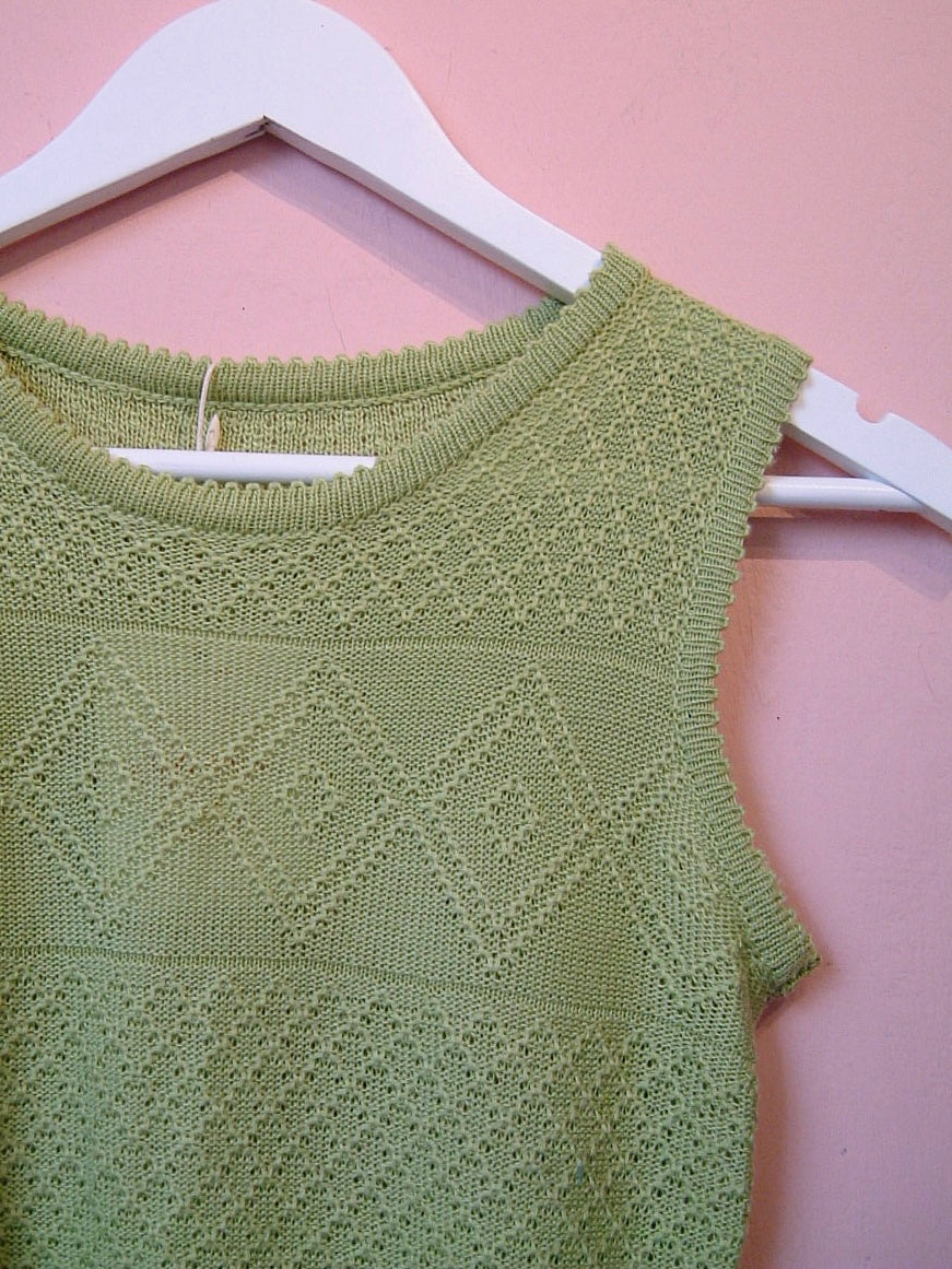 Green knitted top