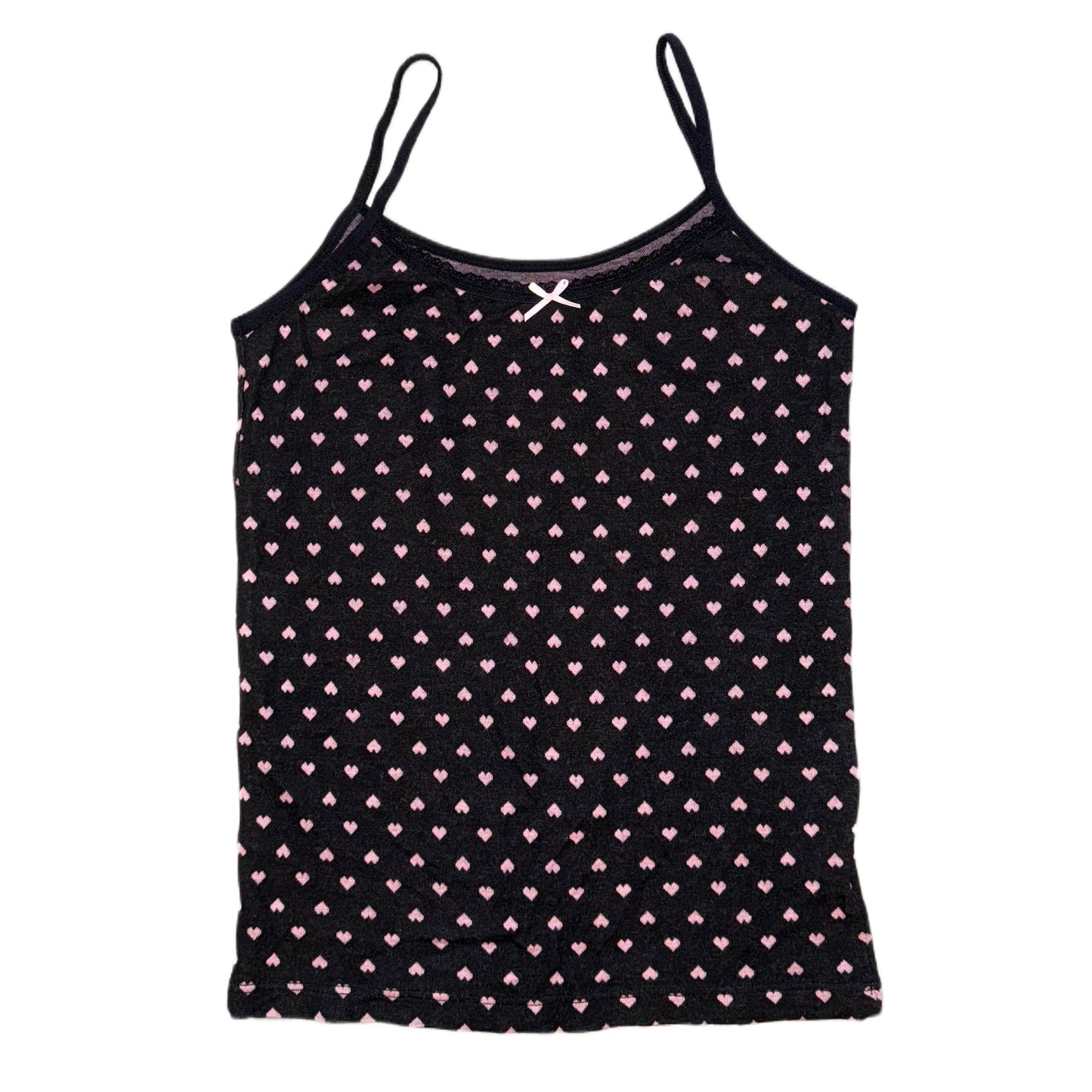 Black pink heart tank