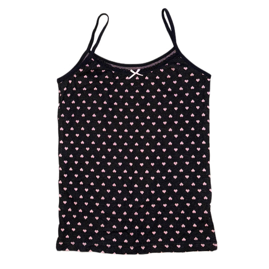Black pink heart tank