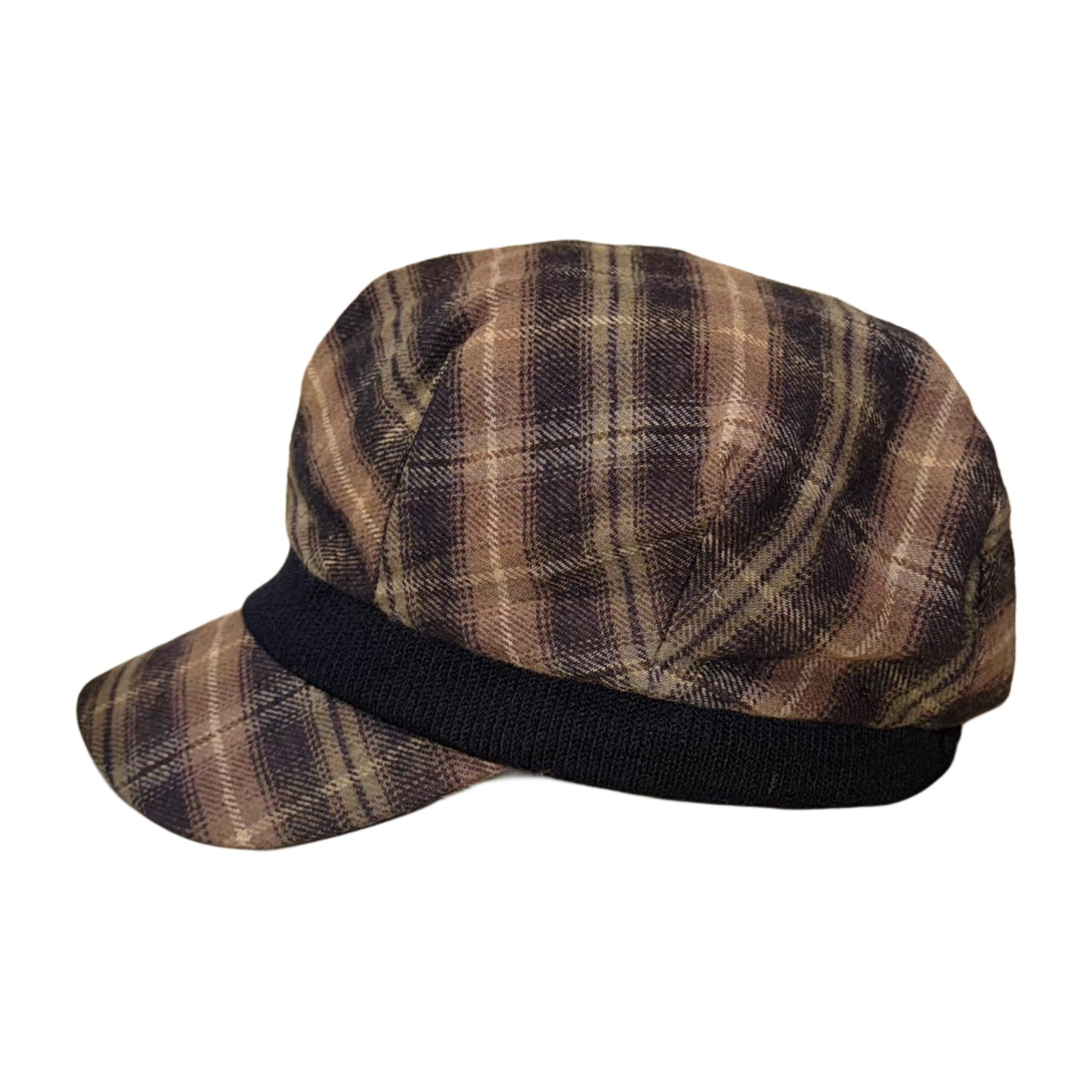 Brown tartan hat