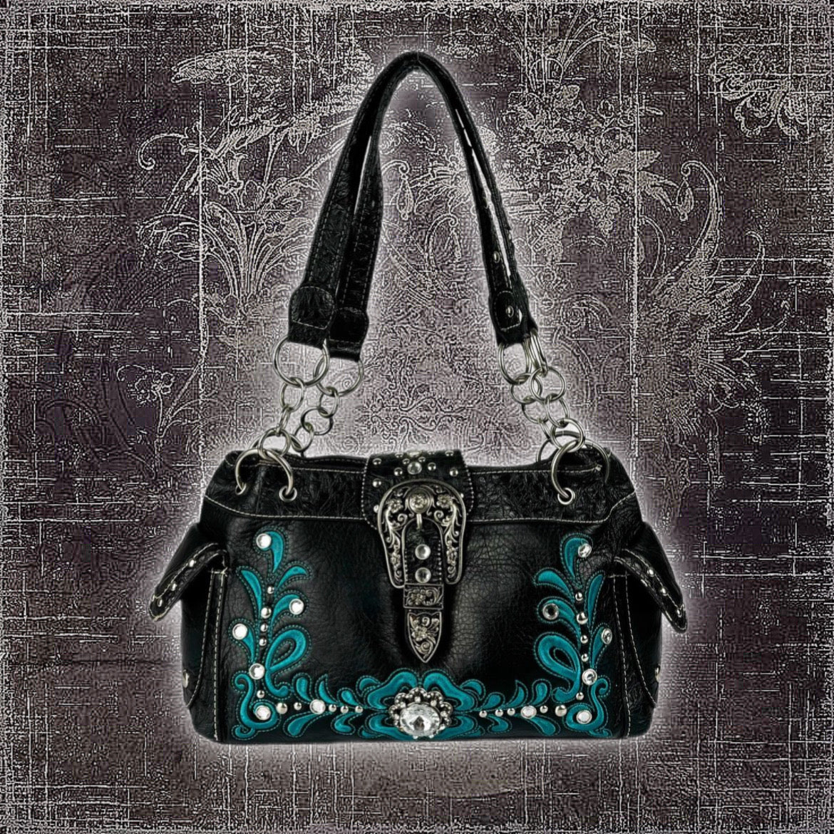 Cowboy leather chains bag