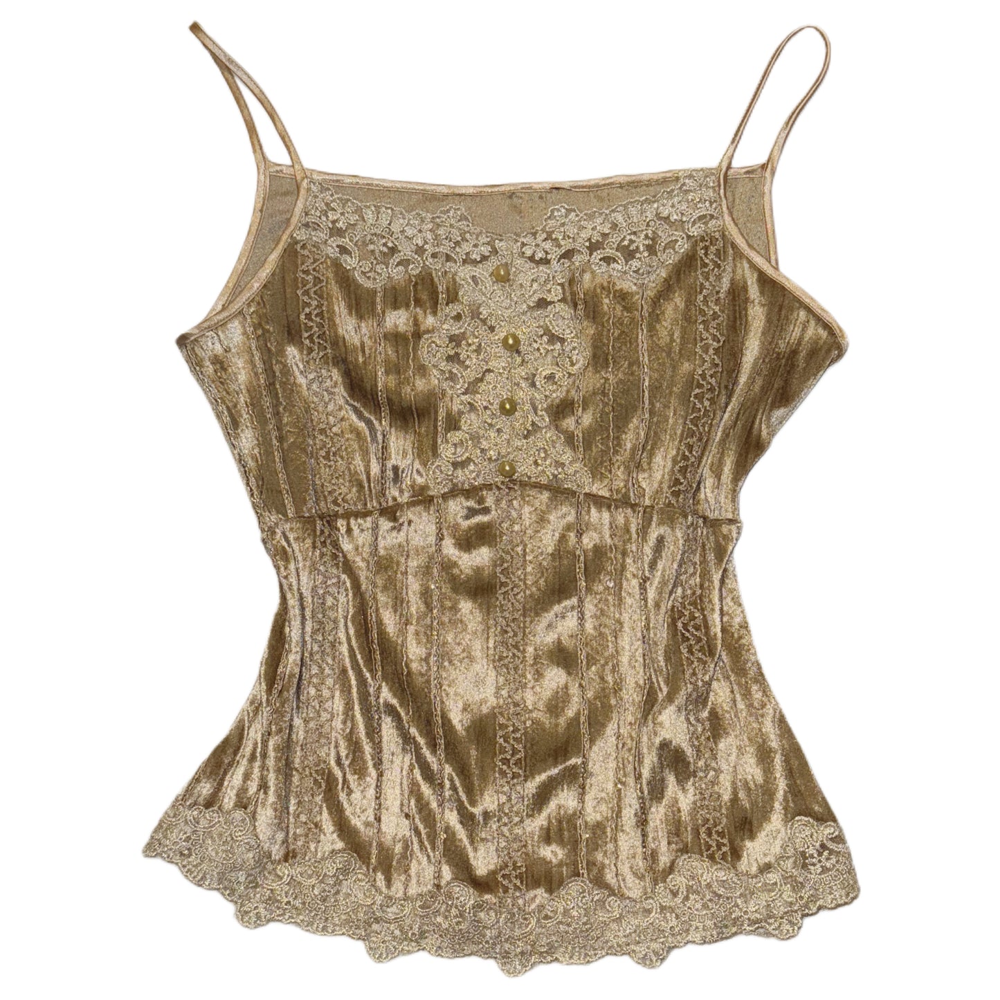 Lace velvet tank