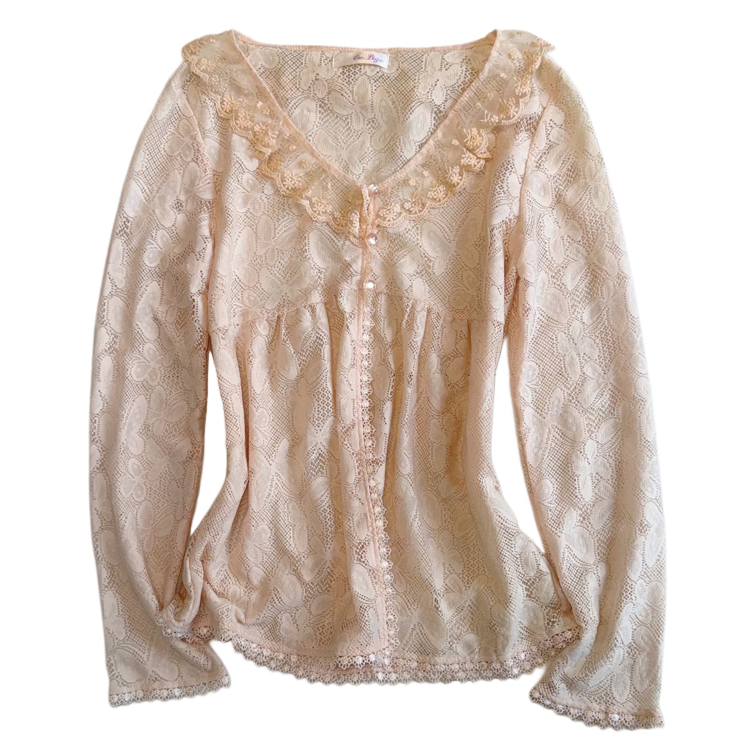 Soft pink lace outer