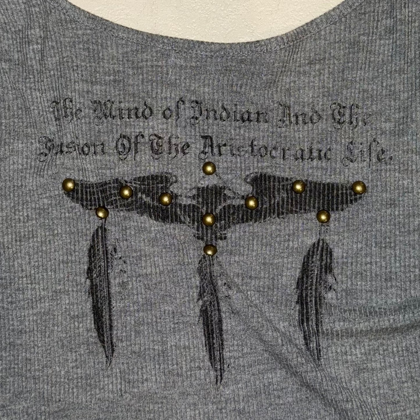 Scot Club grey rivets long sleeve