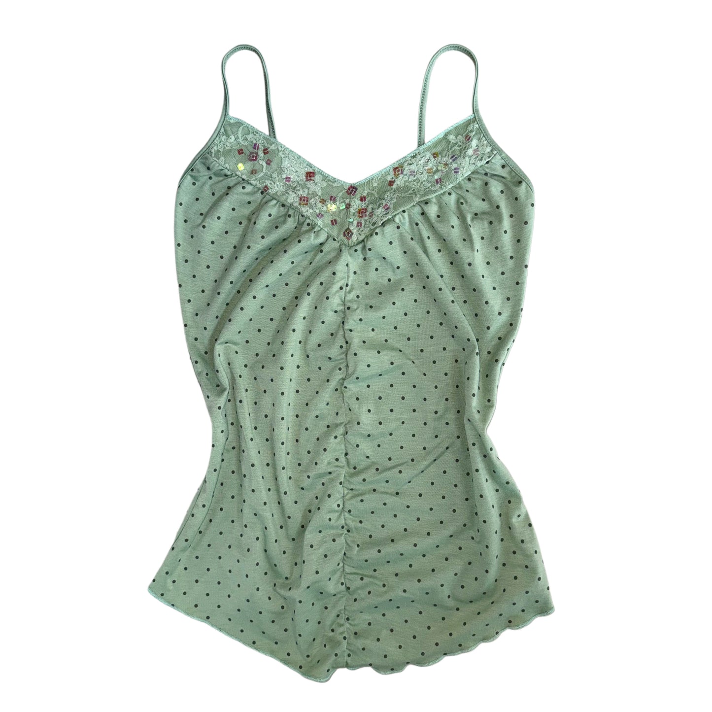 Mint polka dot cami
