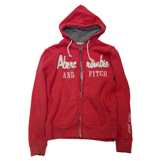 Abercrombie Fitch red zip up hoodie