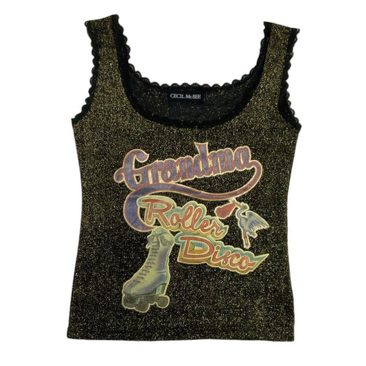 Cecil McBee grandma roller disco glittering top