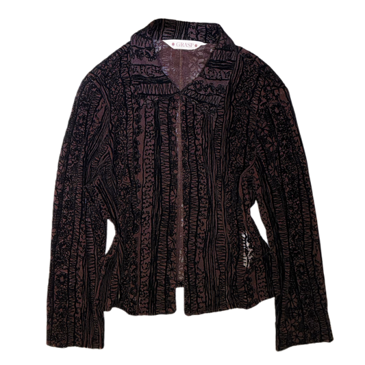 Grasp brown mesh shirt