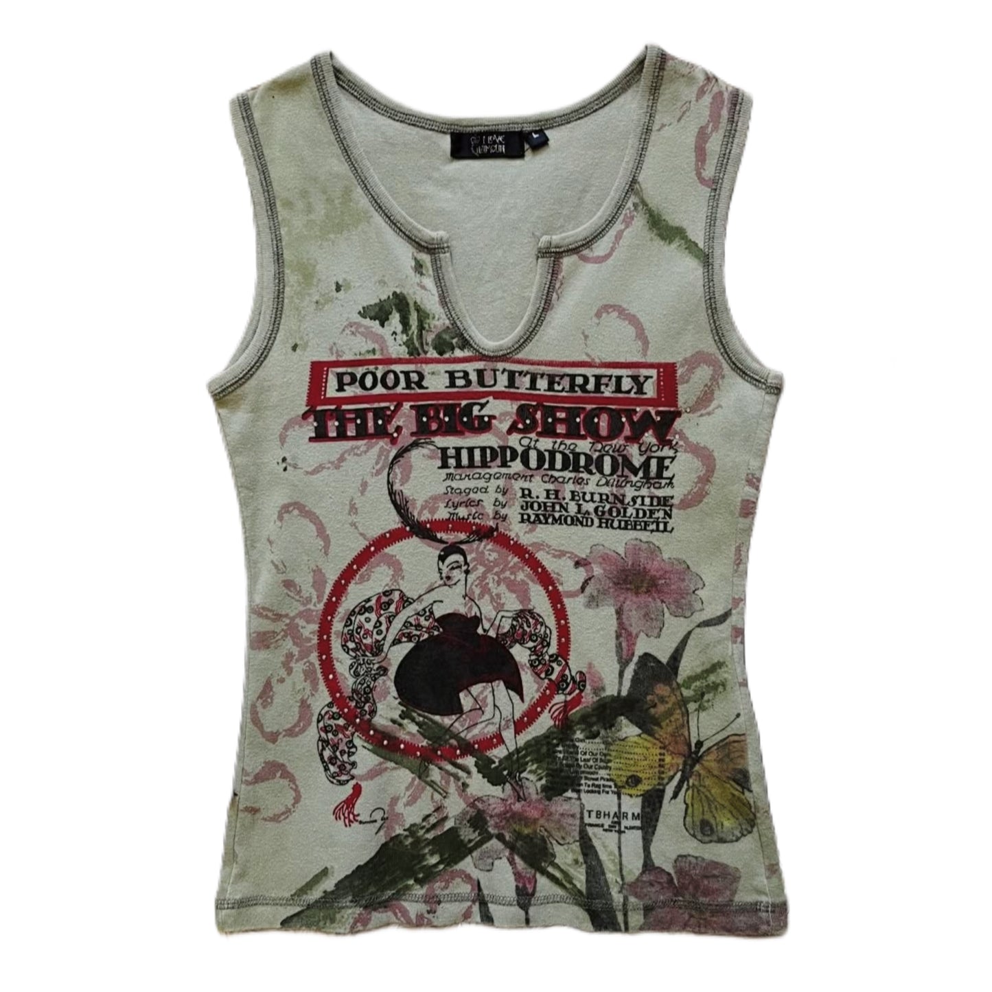 Poor butterfly green graphic top