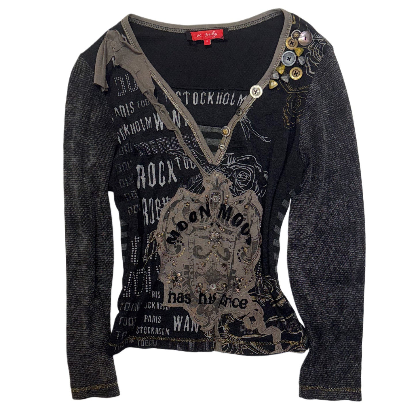 Derhy embroidered long sleeve