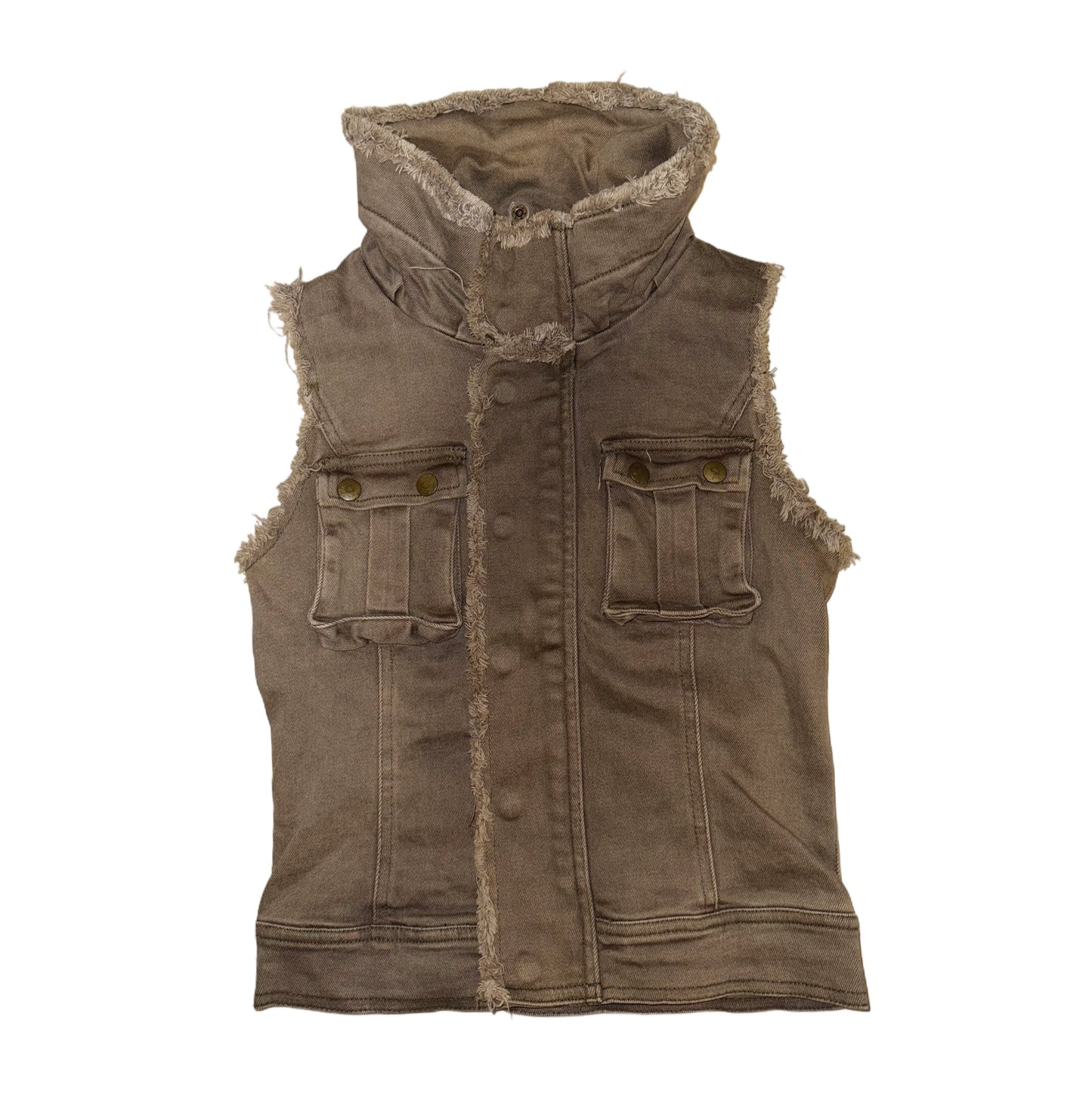 Brown cargo vest