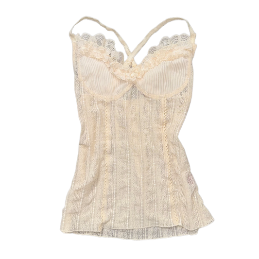 Lovely beige lace tank
