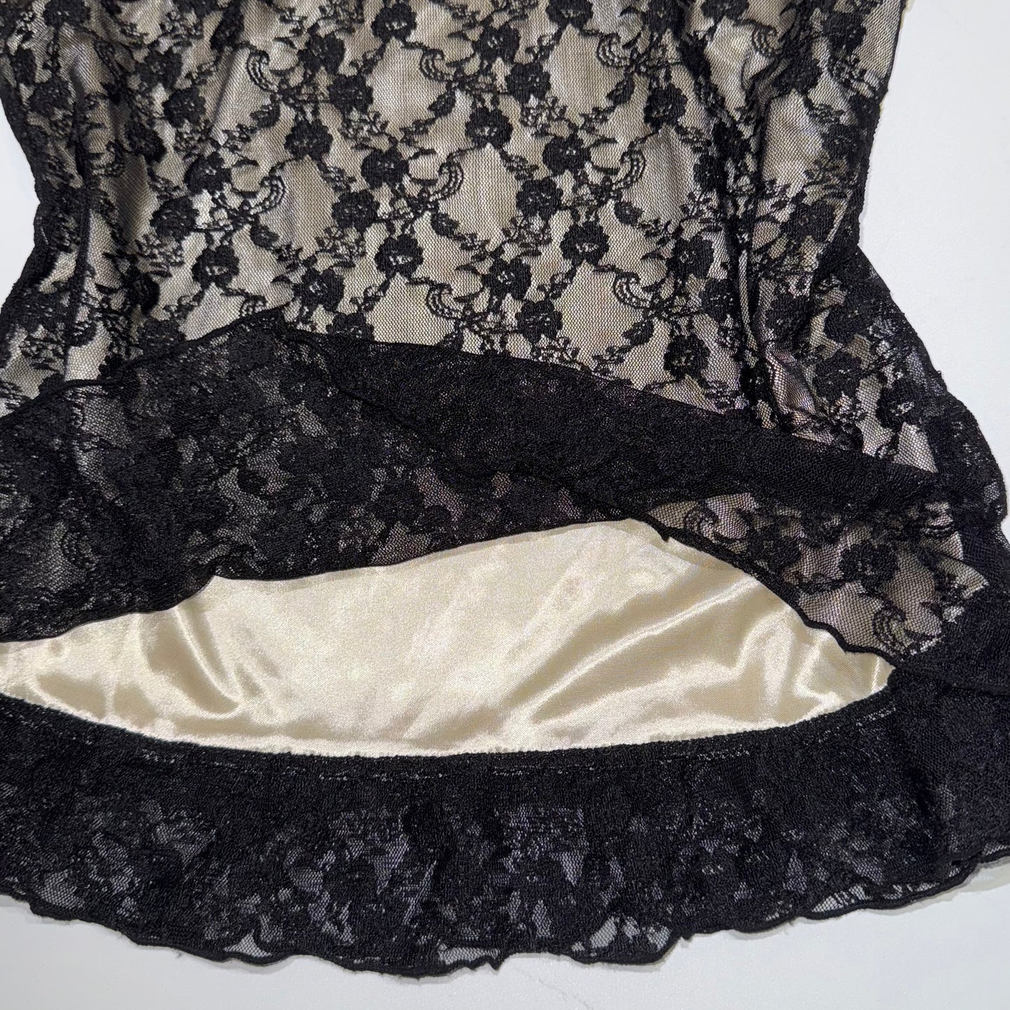 Black lace trimmed camisole