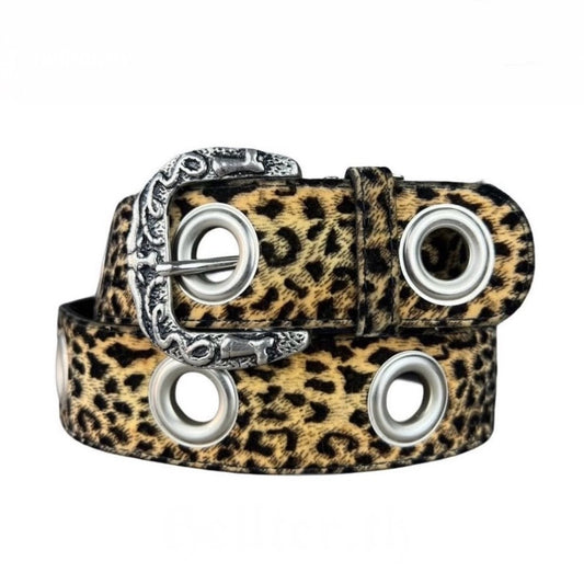 Leopard print belt