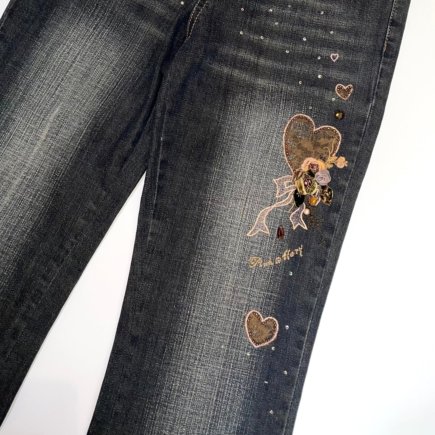 Embroidered lace flares