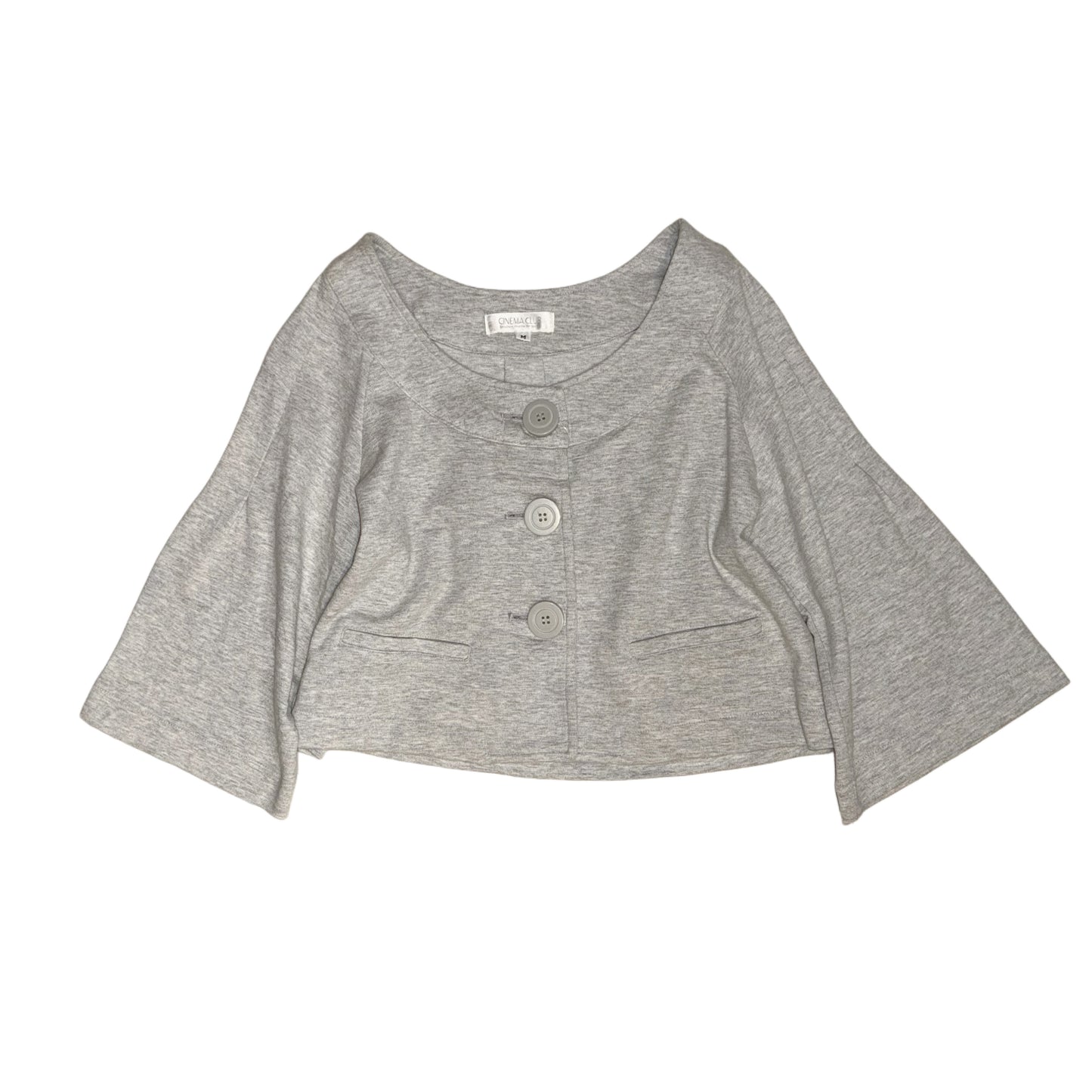 Grey button cropped outer