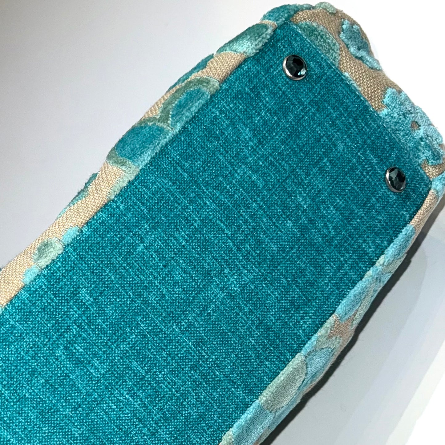 Think Bee teal floral shoulder bag