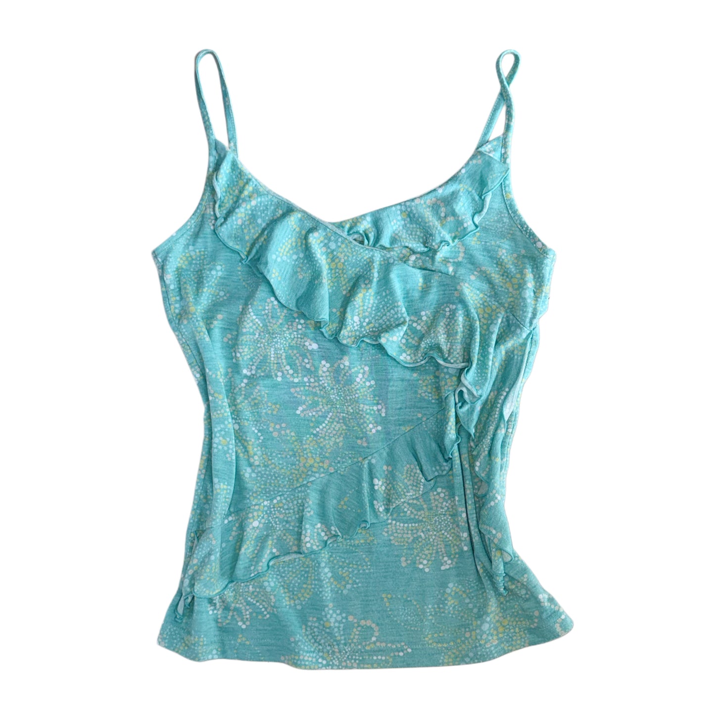 Polka dot ruffle cami