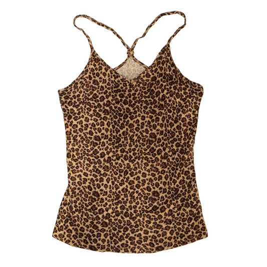 Glittering leopard print tank