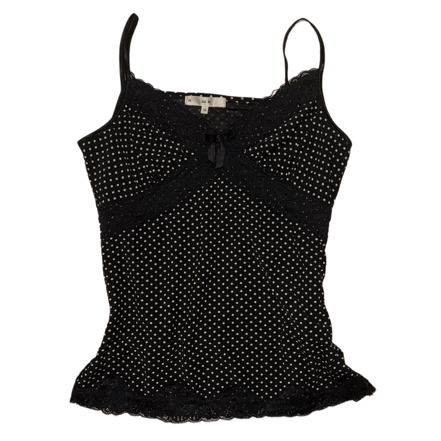 Black Polka dot lace cami