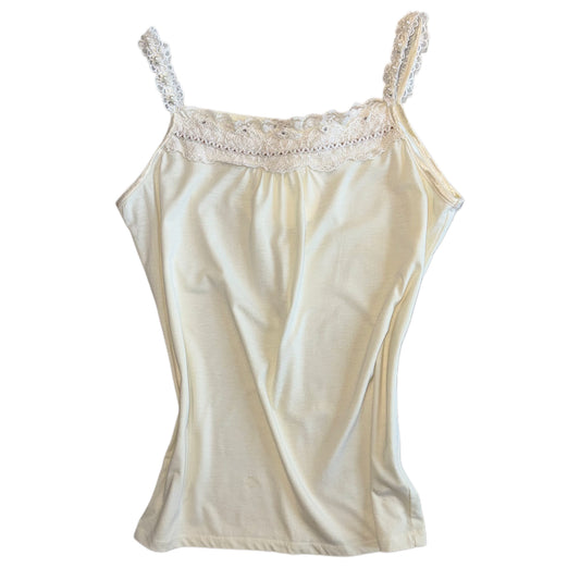 Axes cream pearl strap cami