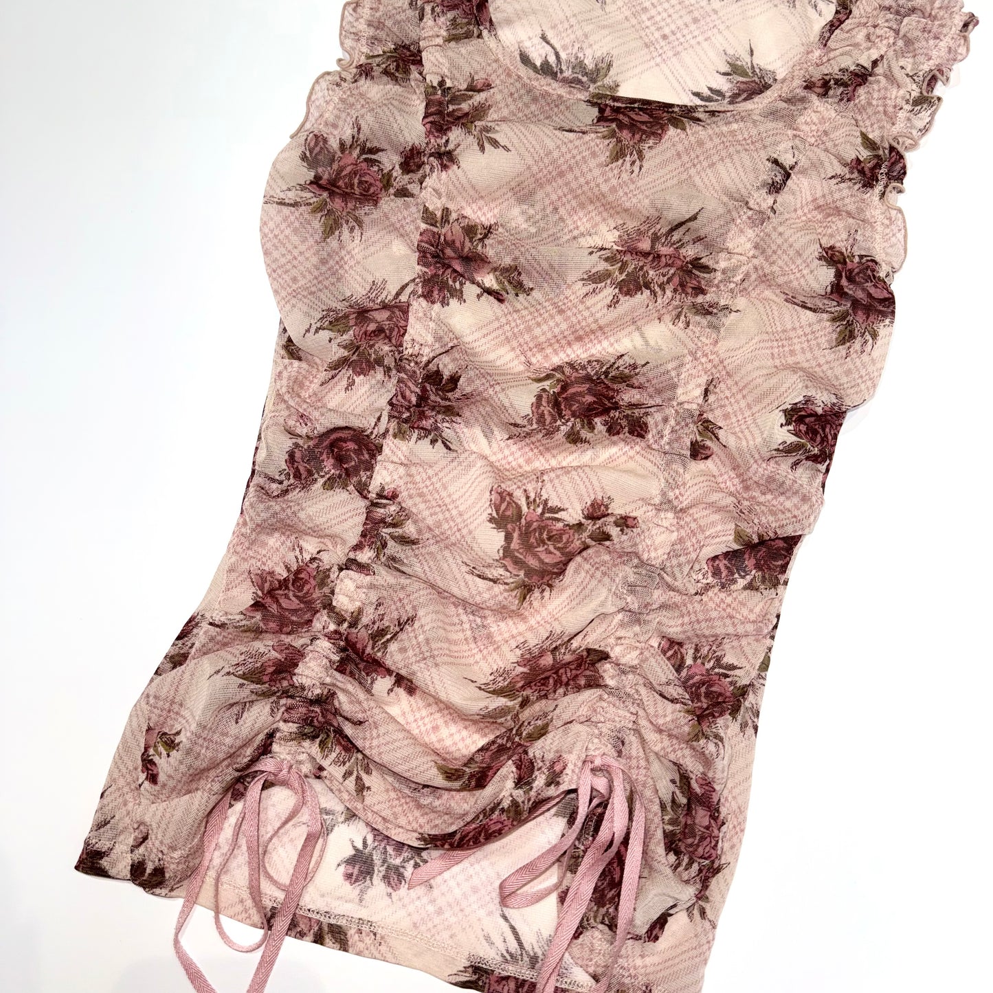 L’est Rose rose ruffle top