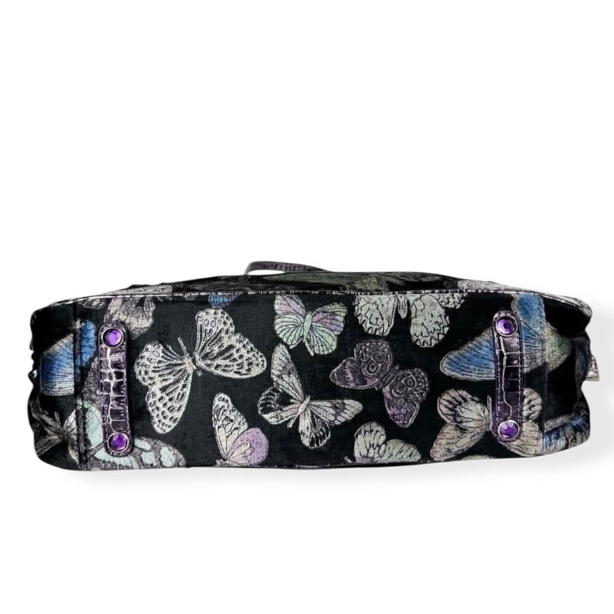 Think Bee purple butterflies shoulder bag