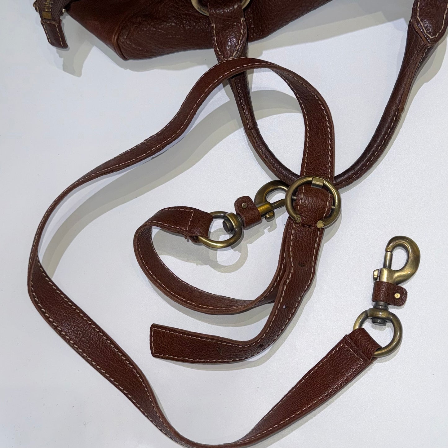 2way brown leather bag with wallet