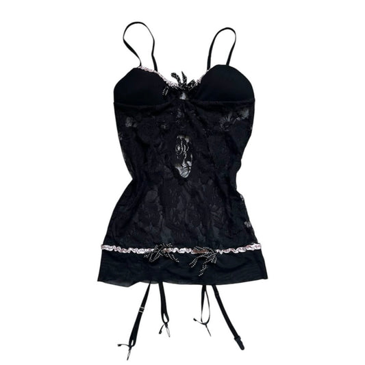 Black lace corset
