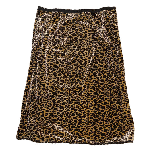 Leopard velvet skirt