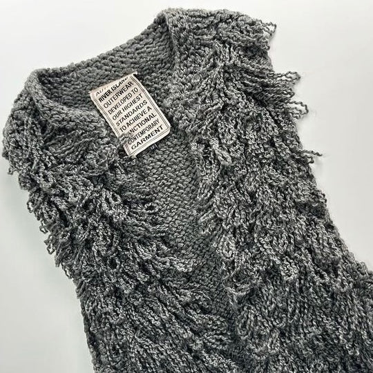 90s River Island grey knit vest