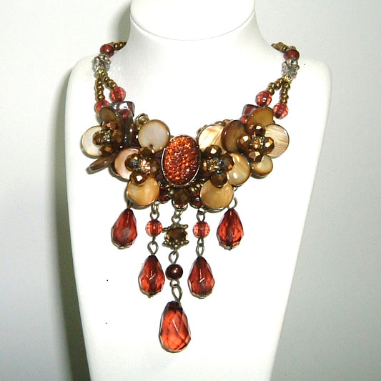 Brown bead necklace