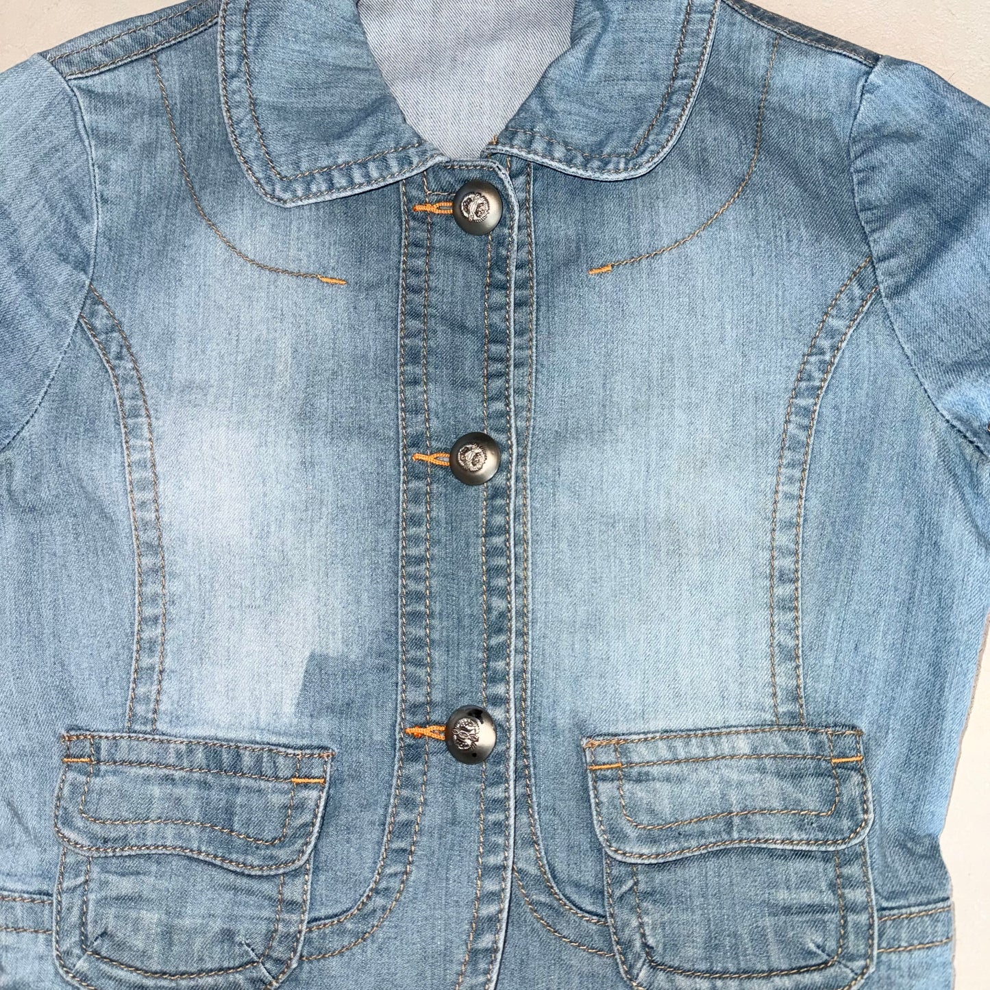 Denim cropped outer