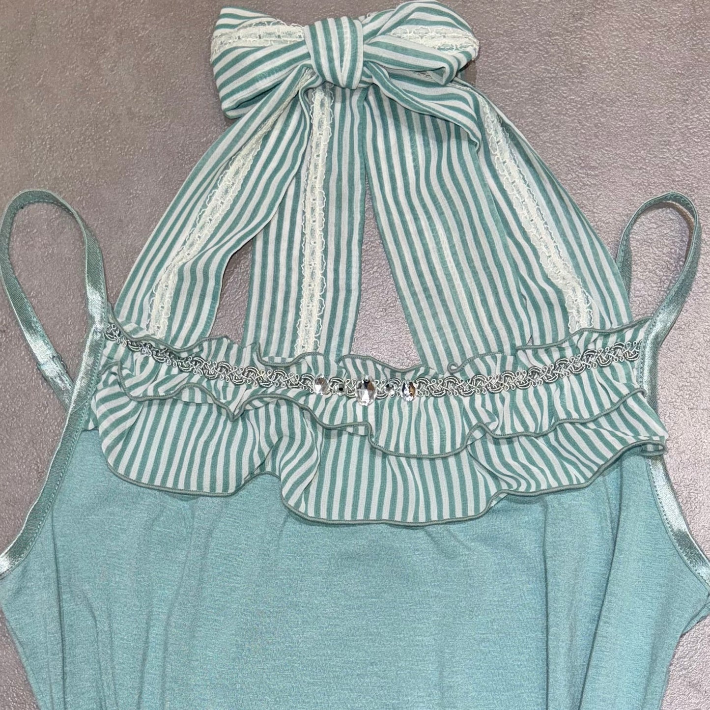 Axes tiffany blue stripe tank