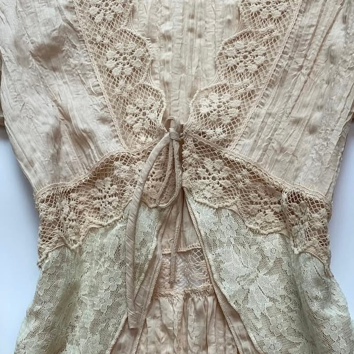 Beige lace outer