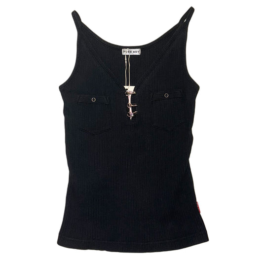 Black tank with pin detail