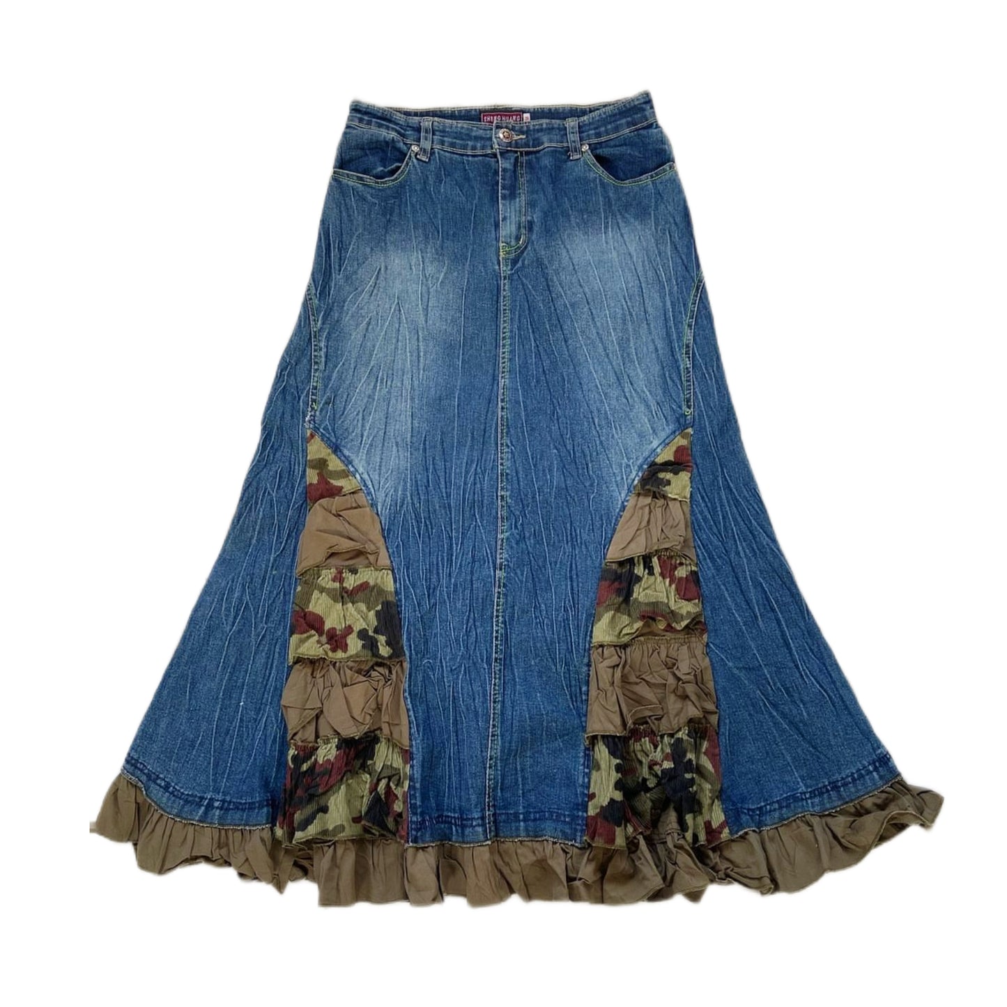 denim camo skirt