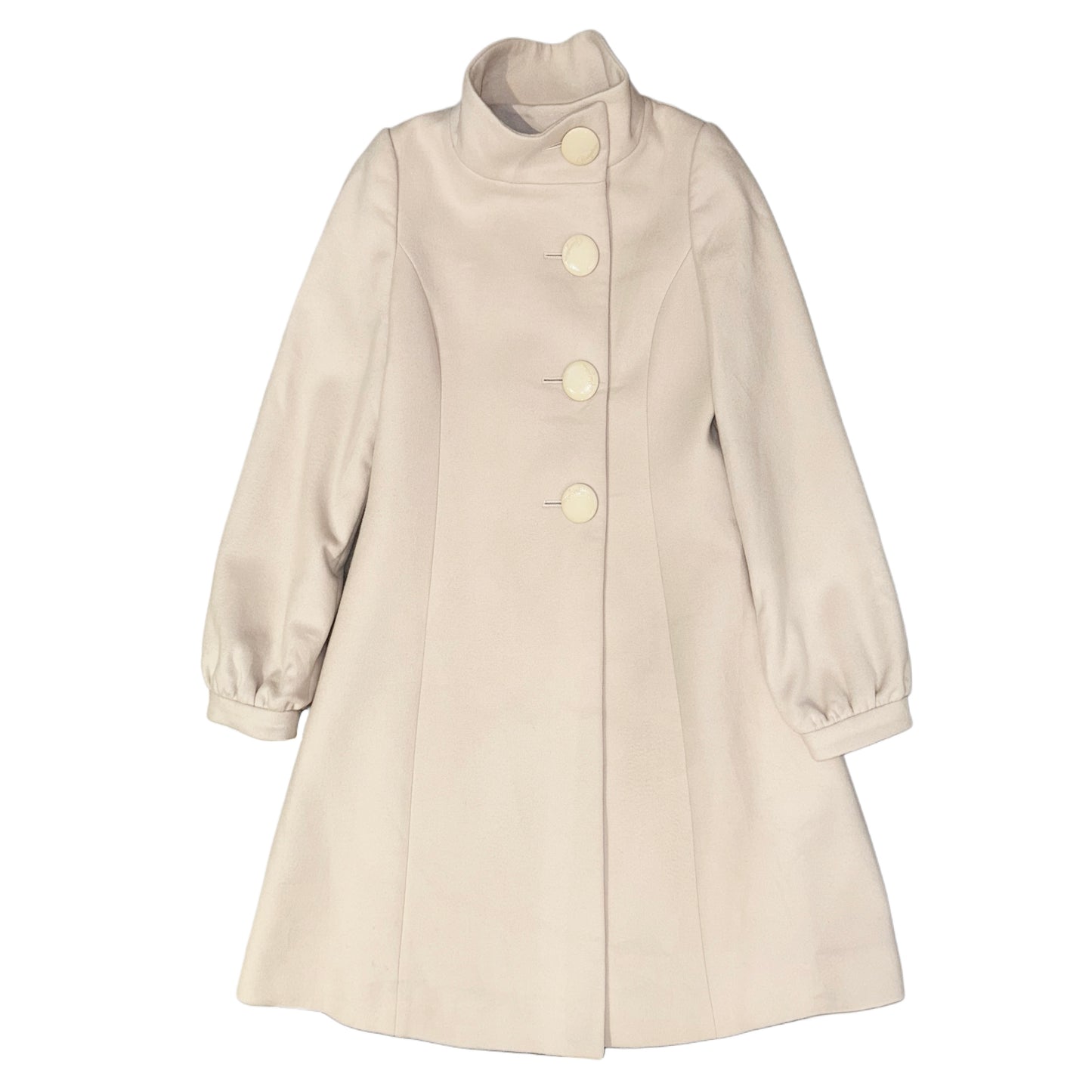 Ivory big button long coat