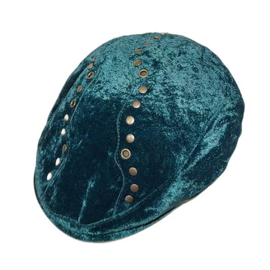 Green velvet hat