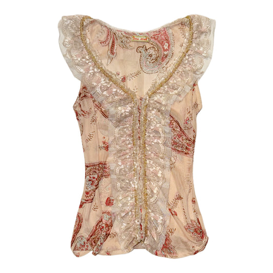 Teen Club lace mesh top